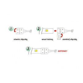 ZŁĄCZKA DO TAŚM LED ZLP8MM   PASEK-PRZEWÓD   1M 
