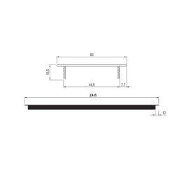 KRATKA WENTYLACYJNA 60 L-245mm INOX
