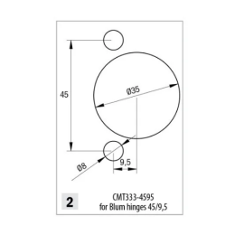 CMT Głowica do wierceń pod zawiasy CMT333-4595 CMT Głowica do wierceń pod zawiasy CMT333-4595