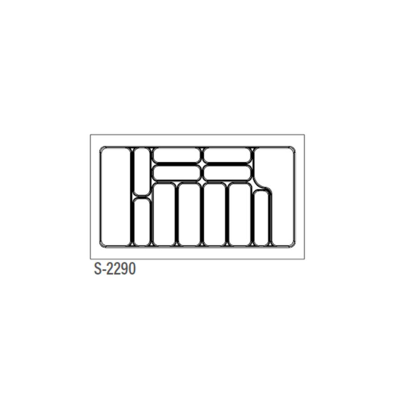 WKŁAD NA SZTUĆCE S SZARY  900/490    S-2290-GP