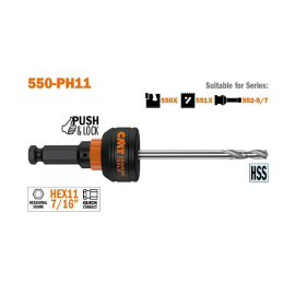 CMT OTWORNICA UCHWYT HEX 11   550-PH11