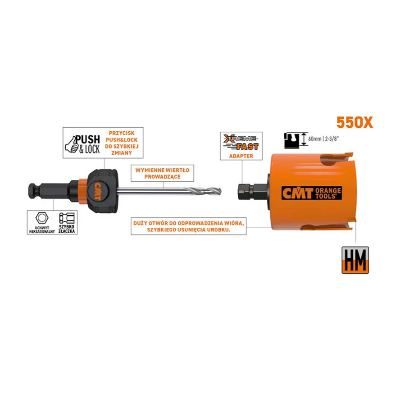 CMT OTWORNICA UNIWERSALNA MAX  68mm   550-068X