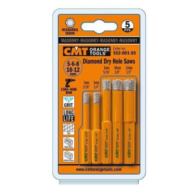CMT Zestaw 5 otwornic (5,6,8,10,12) do pracy na sucho  552-001-05