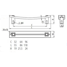 GTV UZ 71C/96/ 01   UCHWYT CHROM