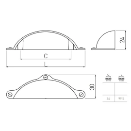 GTV UZ MARSA/64/20M UCHWYT CZARNY