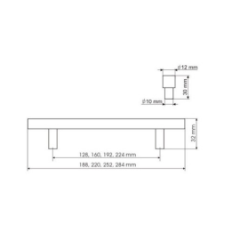 RU 05-0192-A0C00-252    UCHWYT MEBLOWY** RU 05-0192-A0C00-252    UCHWYT MEBLOWY**