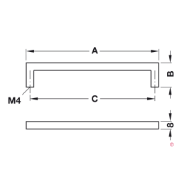 UCHWYT HAFELE 8/232x25 SZLIF  100.56.005