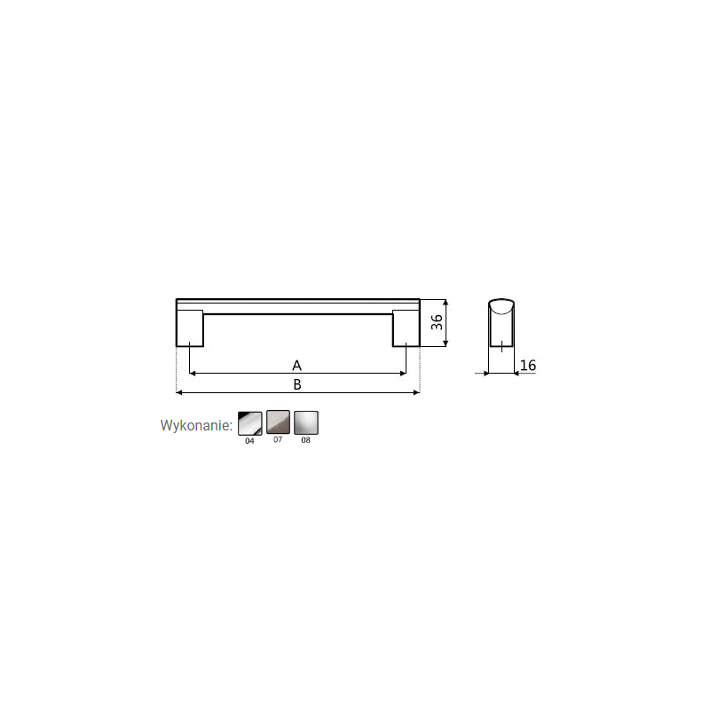 UCHWYT KASH  UC 21/192/INOX ***