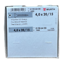 WKRĘT WURTH BIAŁY OCYNK  4,0X20  op.1000