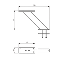WSPORNIK BLATU H-170  ALUMI SKONY 1-SZT