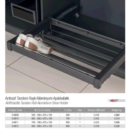 STARAX Półka na buty 70 antracyt S-6719-A