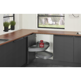 Półka nerka HAFELE TRIGON 500 ANTRACYT PRAWA 541.59.450