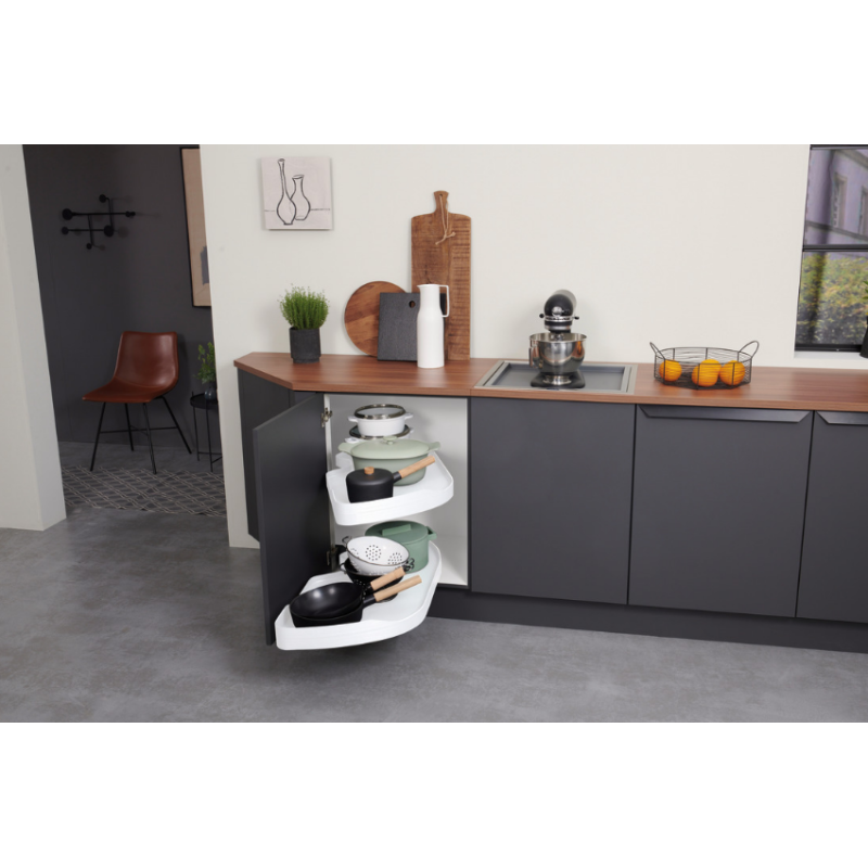 Półka nerka HAFELE TRIGON 500 BIAŁA PRAWA 541.59.750