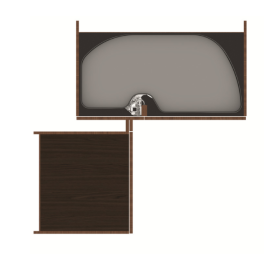 Półka nerka HAFELE TRIGON 600 BIAŁA LEWA 541.59.761