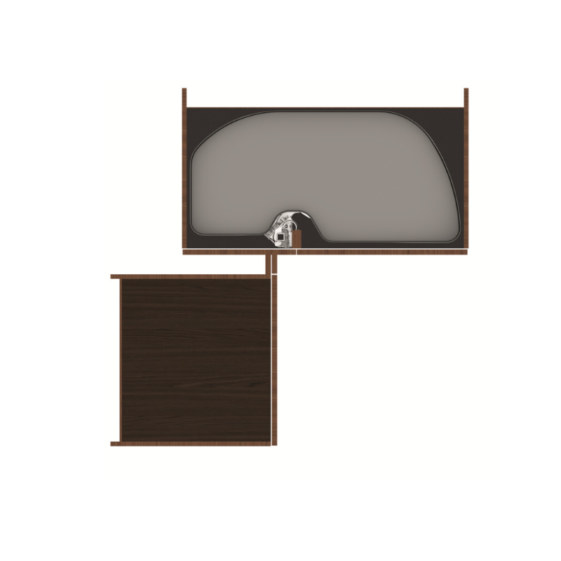 Półka nerka HAFELE TRIGON 600 BIAŁA LEWA 541.59.761