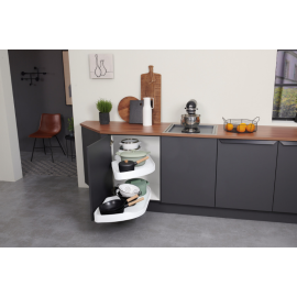 Półka nerka HAFELE TRIGON 600 BIAŁA PRAWA 541.59.760