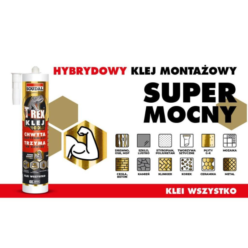 KLEJ hybrydowy T-REX GOLD 290ml