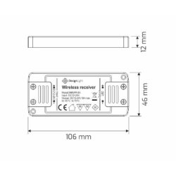 LED Sterownik RF uniwersalny czarny do DELI2, OLI, TEO