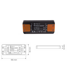 LED Sterownik RF uniwersalny czarny do DELI2, OLI, TEO