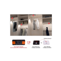 WYŁĄCZNIK DELI 2 sensor PIR z funkcją ściemniania biały