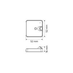 WYŁĄCZNIK DELI 2 sensor PIR z funkcją ściemniania czarny