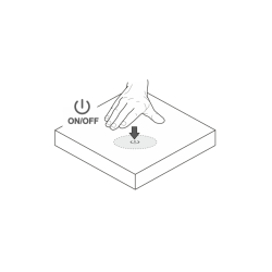 WYŁĄCZNIK DOTYKOWY PODBLATOWY 12-24V DC/5A do płyty max 38mm biały, przewód 2m