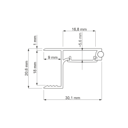 PROFIL SKYLINE 2M, CZARNY, KLOSZ WCISKANY PROFIL SKYLINE 2M, CZARNY, KLOSZ WCISKANY