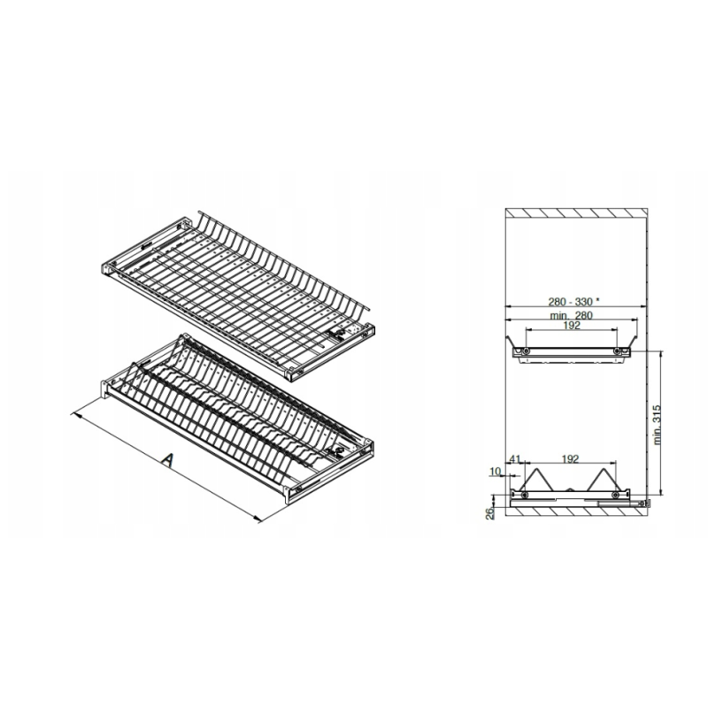 OCIEKARKA DO NACZ 60 VARIANT III  CZARNY MAT