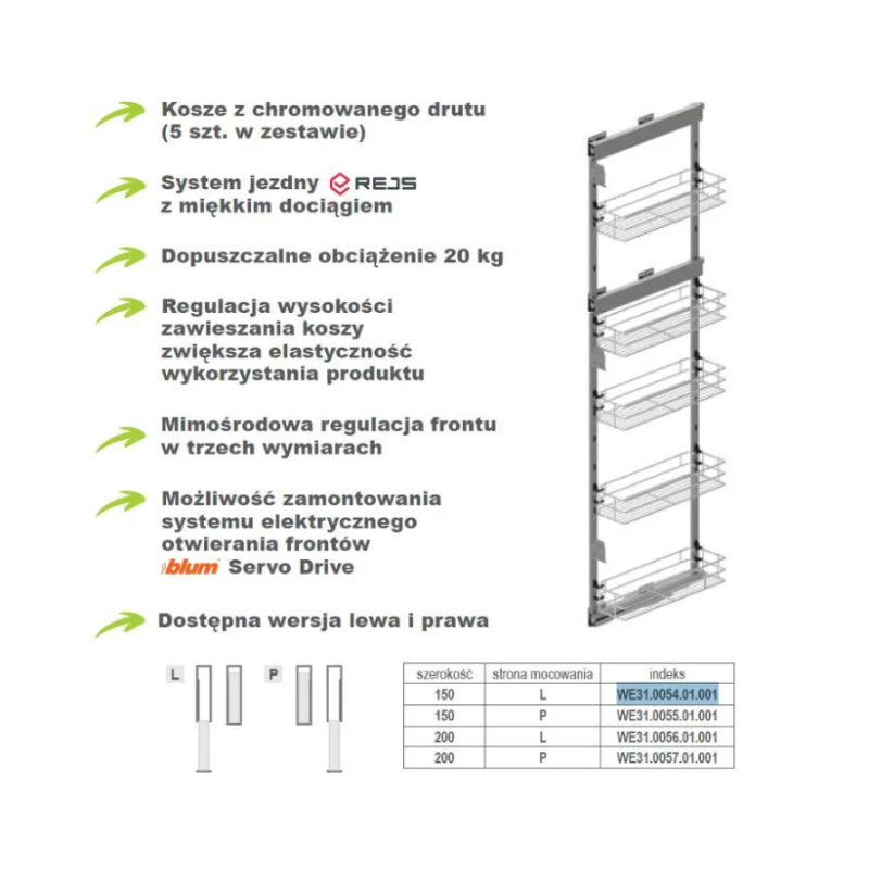 CARGO MAXIMA CLASSIC MAXI  15  V BOCZNE LEWE z prowad.    chrom