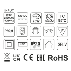 ZASILACZ LED BASIC  75W bez przewodów