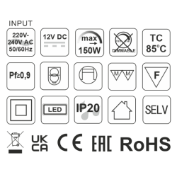 ZASILACZ LED BASIC 150W bez przewodów