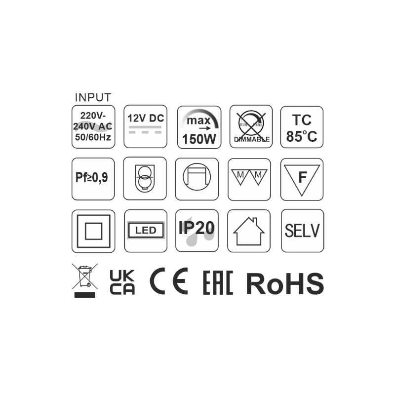 ZASILACZ LED BASIC 150W bez przewodów