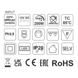 ZASILACZ LED BASIC 200W bez przewodów