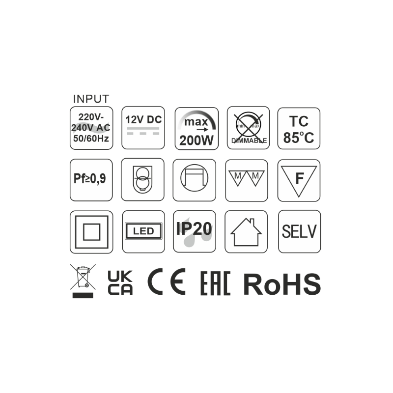 ZASILACZ LED BASIC 200W bez przewodów