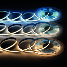 LED PASEK TAŚMA COB FREE CUT 12V 528 led/m 13,4W/m b. ciepły 5m