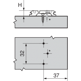PROWADNIK B ONYKS CLIP 173L6130     H-3  V500