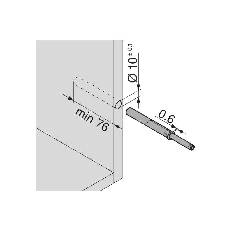 TIP-ON DO DRZWI DŁ+odbojnik. mocny szary    956A1006F