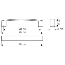 UU 24-0256-L31            UCHWYT MEBLOWY