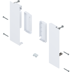 Mocowanie frontu szuflady wewnętrznej merivobox  wys.E do relingu ZI4.2ES1 biały mat