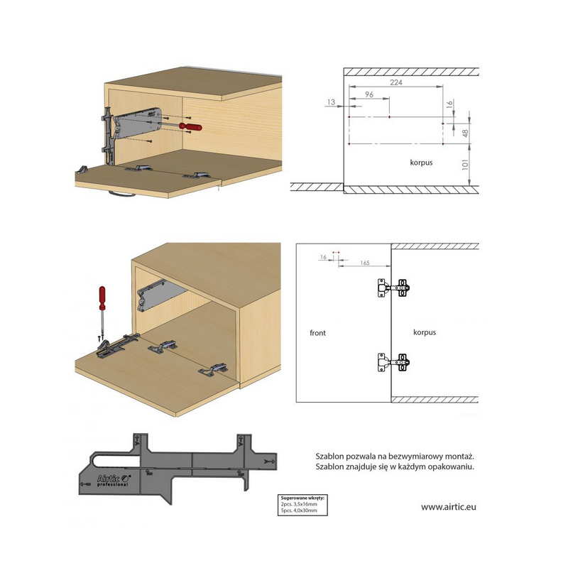 PODNOŚNIK AIRTIC OPEN DO BARKU  BIAŁY
