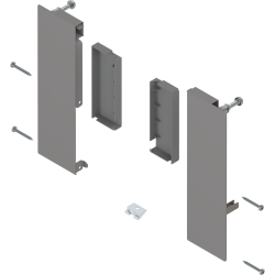 Mocowanie frontu szuflady wewnętrznej merivobox  wys.E do relingu ZI4.2ES1 szary