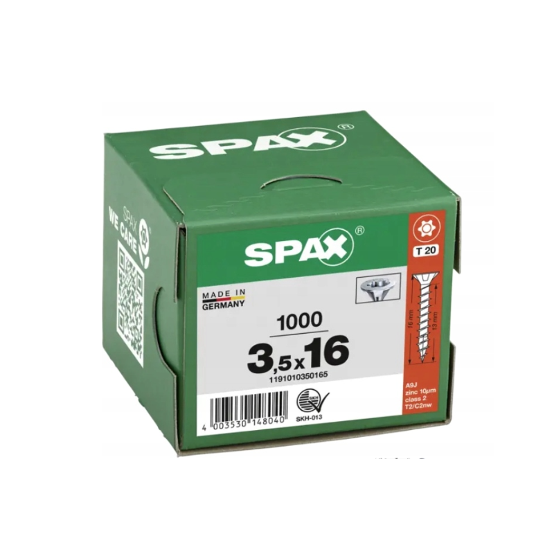 WKRĘT SPAX TORX MINI 3.5X16 op. 200 czarny WKRĘT SPAX TORX MINI 3.5X16 op. 200 czarny