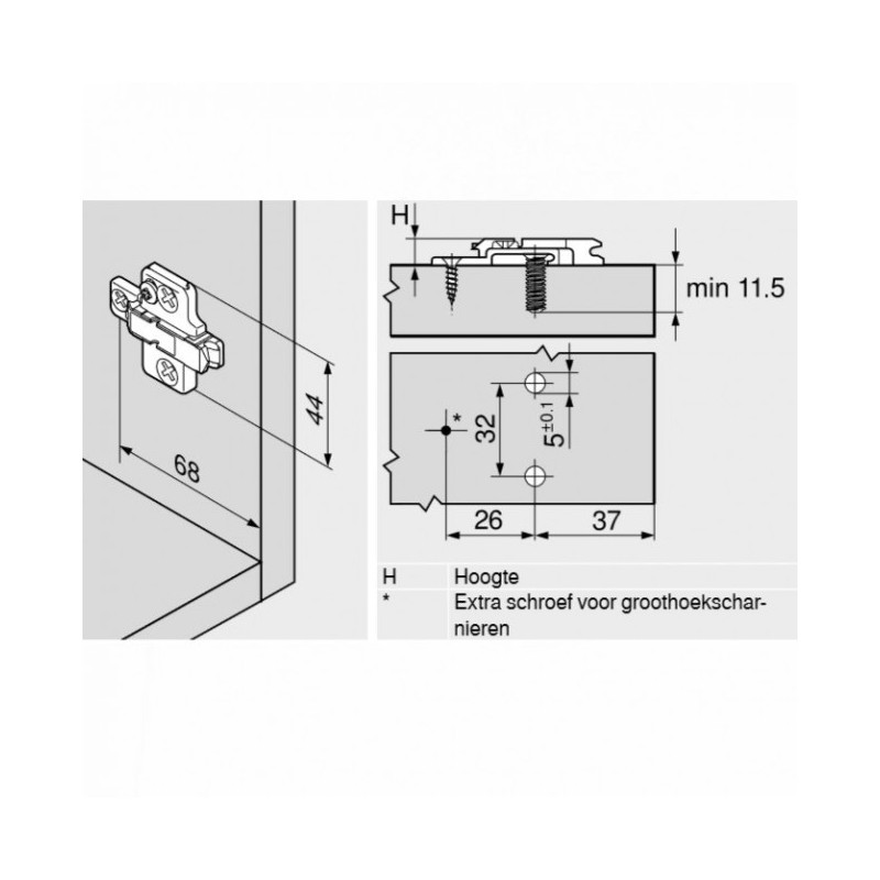 PROWADNIK B ONYKS CLIP 175H9190    H-9