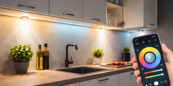 Inteligentne oświetlenie meblowe: czujniki ruchu, sterowanie aplikacją, zmiana barwy